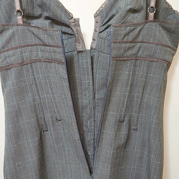 Dex Tweed Retro Dress Zipper Back Hooks Lace Adjustable Strap Knee High Spandex - Picture 5 of 9